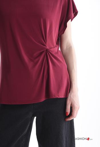 T-shirt maniche corte girocollo con nodo - ph 4