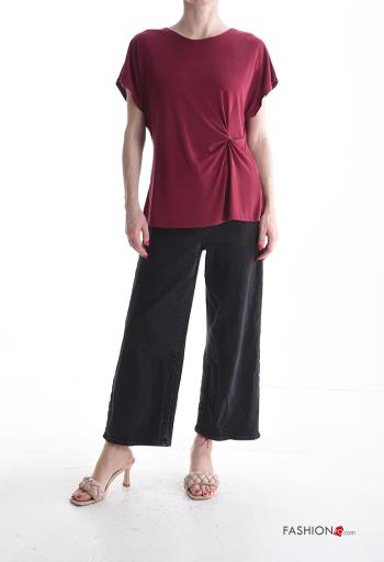 T-shirt maniche corte girocollo con nodo - ph 5