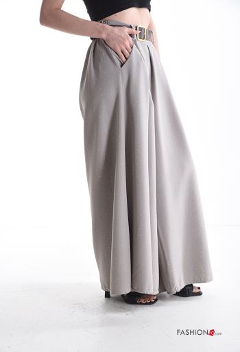 Pantalon avec ceinture avec strass avec poches - ph 3