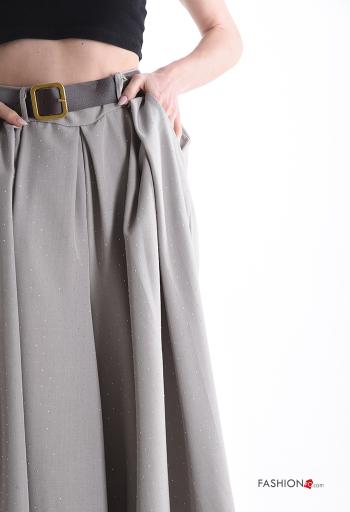 Pantalon avec ceinture avec strass avec poches - ph 4