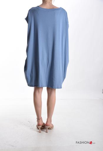 T-shirt en Coton manches courtes oversize col rond imprimé - ph 2