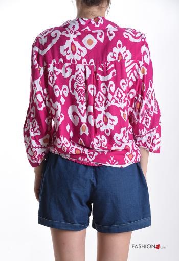 Camisa con cuello Estampado abstracto con botones - ph 2