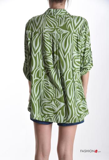 Abstract print with collar Shirt with buttons - ph 2