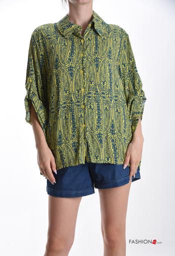 Graphic Print with collar Shirt with buttons - ph 1