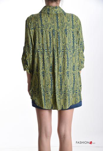 Graphic Print with collar Shirt with buttons - ph 2