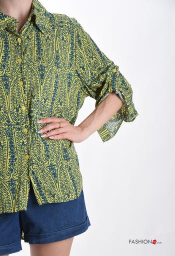 Graphic Print with collar Shirt with buttons - ph 4