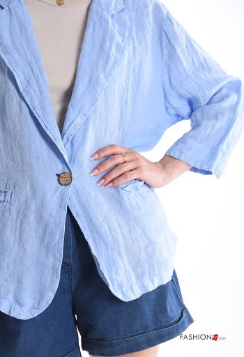 Linen Jacket with buttons with pockets - ph 4