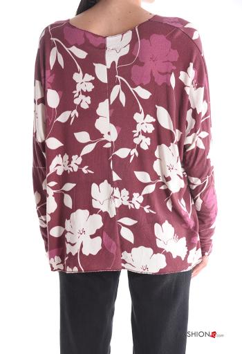 Floral Long sleeved top with v-neck - ph 2