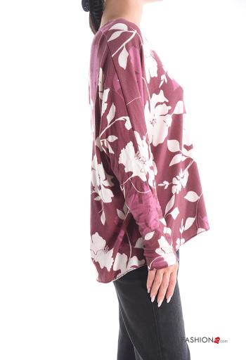 Floral Long sleeved top with v-neck - ph 3