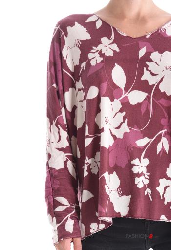 Floral Long sleeved top with v-neck - ph 4