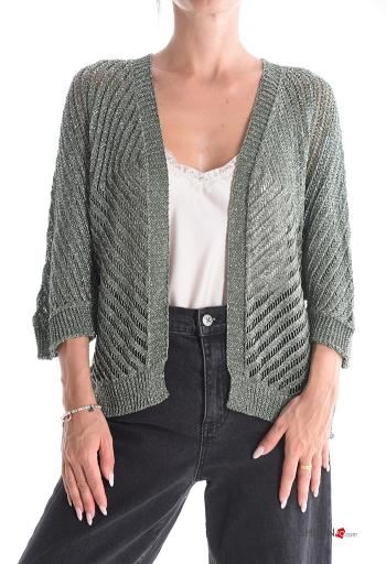 lurex Cardigan 3/4 sleeve