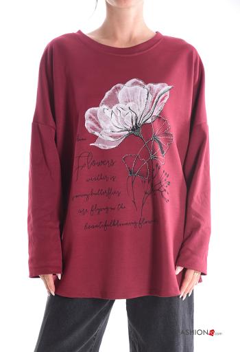 Tunic with rhinestones