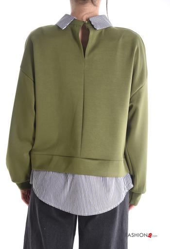 long sleeve with collar Sweatshirt with buttons - ph 2