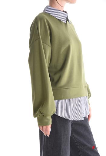 long sleeve with collar Sweatshirt with buttons - ph 3