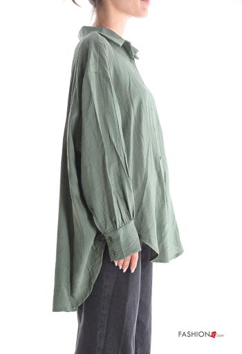 long sleeve with collar oversized Shirt with buttons - ph 3