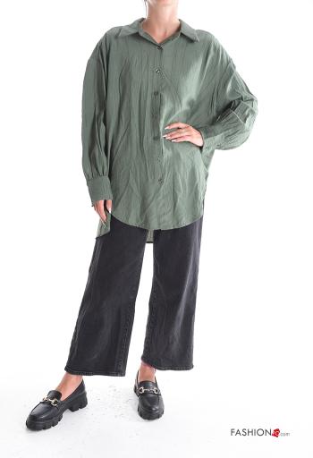long sleeve with collar oversized Shirt with buttons - ph 5