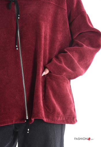 Sweatshirt with pockets with hood with zip - ph 4