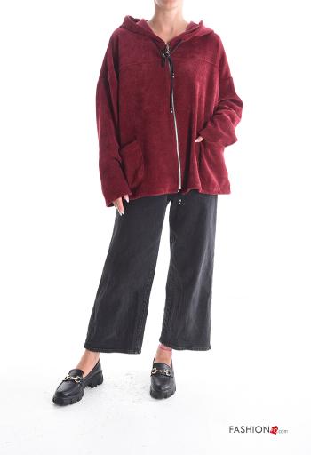 Sweatshirt with pockets with hood with zip - ph 5