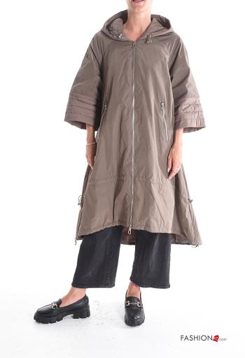 Jacket with pockets with hood with zip