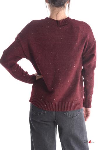 Camisola manga comprida gola redonda com lantejoulas - ph 2