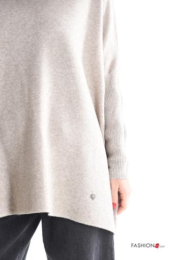 Maglione oversize maniche lunghe a collo alto - ph 4