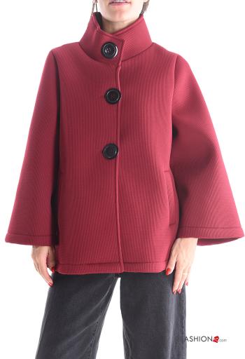 Cappotto con bottoni con tasche