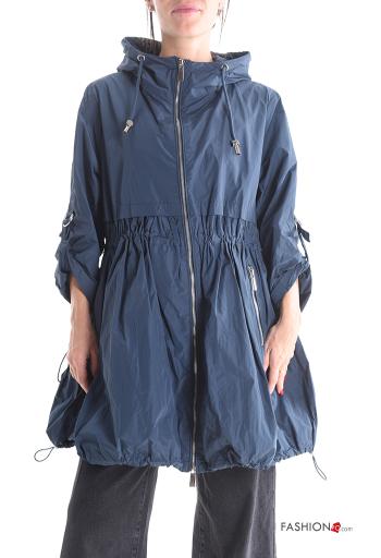 Windjacke mit Taschen mit kordelzug mit Futter mit Reißverschluss mit Kapuze