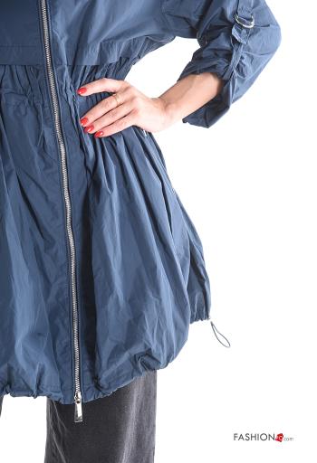 Windjacke mit Taschen mit kordelzug mit Futter mit Reißverschluss mit Kapuze - ph 4