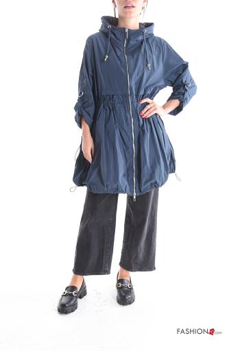 Windjacke mit Taschen mit kordelzug mit Futter mit Reißverschluss mit Kapuze - ph 5