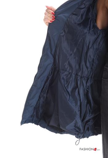 Windjacke mit Taschen mit kordelzug mit Futter mit Reißverschluss mit Kapuze - ph 6