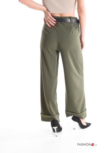 Pantalones con bolsillos con cinturón con elástico - ph 2