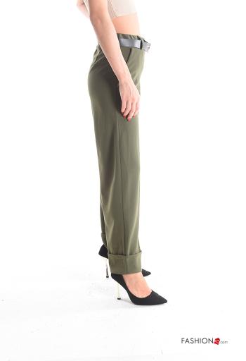 Pantalones con bolsillos con cinturón con elástico - ph 3