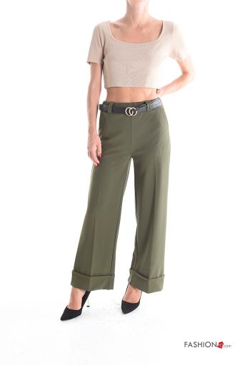 Pantalones con bolsillos con cinturón con elástico - ph 5