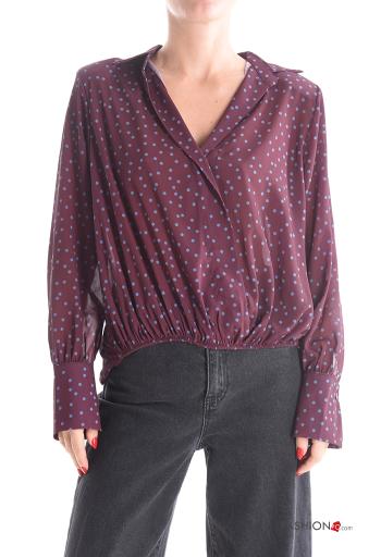 Polka-dot long sleeve with collar Shirt with buttons with elastic - ph 1