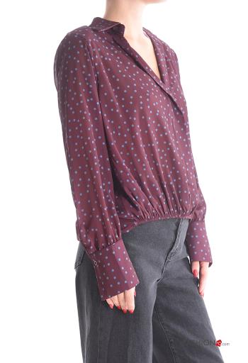 Polka-dot long sleeve with collar Shirt with buttons with elastic - ph 3