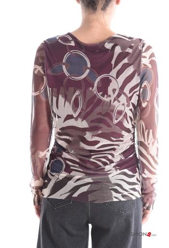 Maglietta a manica lunga tulle Fantasia astratta - ph 2