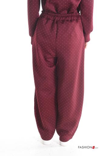Trousers with belt with rhinestones with pockets - ph 2