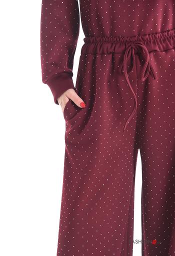 Trousers with belt with rhinestones with pockets - ph 4