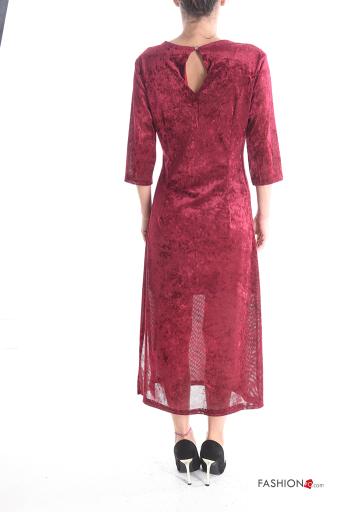 Abito girocollo con nodo con fodera maniche a tre quarti - ph 2