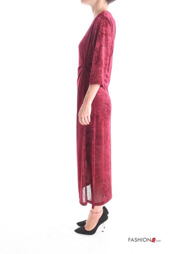 Abito girocollo con nodo con fodera maniche a tre quarti - ph 3