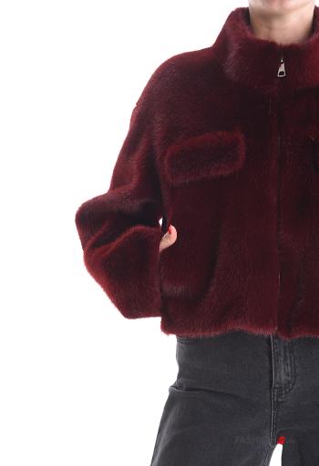 Blusão pelo sintético manga comprida com bolsos com fecho sem forro - ph 4