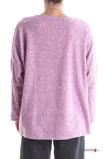 long sleeve long lurex Sweater with v-neck - ph 2