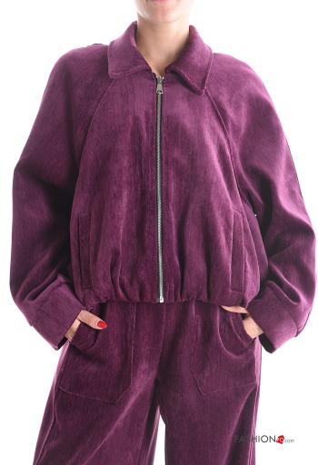 Chaqueta con cremallera con forro