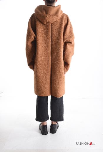 Coat with pockets with hood with zip - ph 2