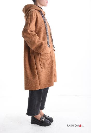 Coat with pockets with hood with zip - ph 3