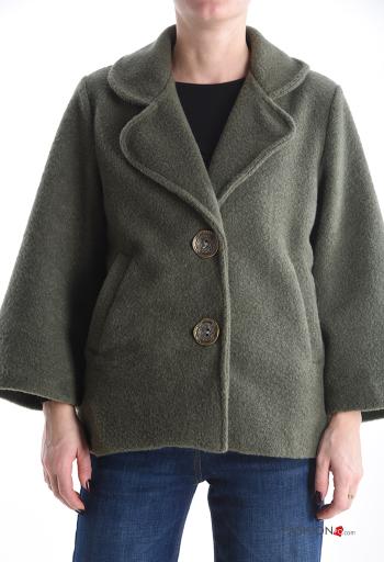 Blusão manga comprida com botões com bolsos com forro - ph 1