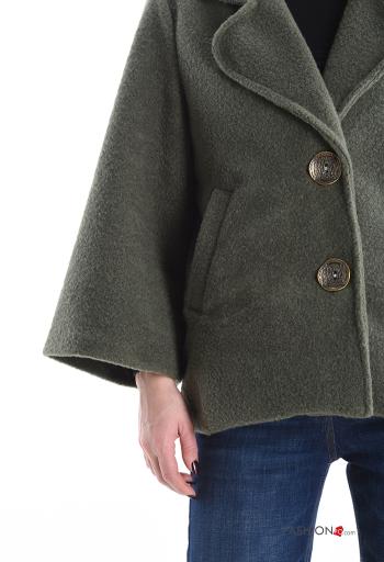 Blusão manga comprida com botões com bolsos com forro - ph 4