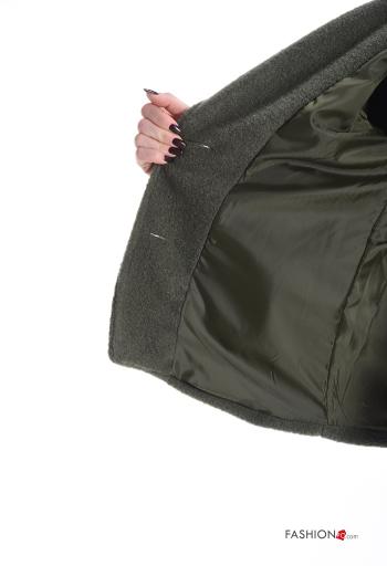 Blusão manga comprida com botões com bolsos com forro - ph 6