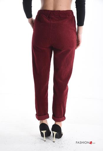 skinny Cotton Trousers with pockets with bow - ph 2