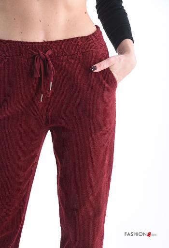 skinny Cotton Trousers with pockets with bow - ph 4